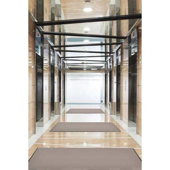 Notrax Entrance Mat, Polypropylene, 3/8 in Thick, Gray, 3 ft W x 20 ft L 141S0320GY