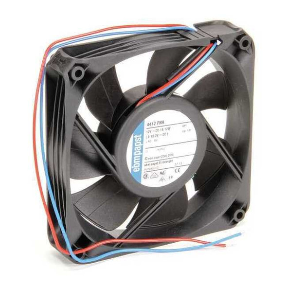 Axial Fan, Square, 12V DC, Fiberglass Reinforced Plastic, 4 11/16 in W.