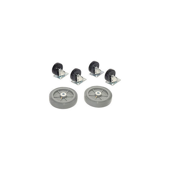 Replacement Caster Kit for Global Industrial Wood & Steel Deck Narrow Aisle Plat