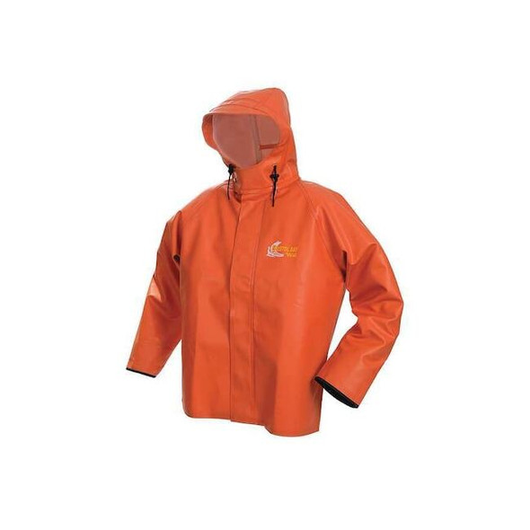 Viking Rain Jacket w/Hood,0.75mm PVC,Orange,XL 8125J-XL