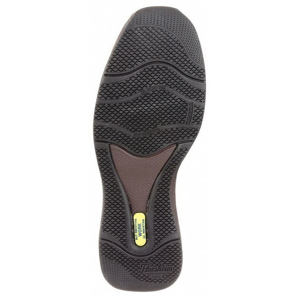 Florsheim Men's Boat Shoe, Steel Toe, Leather Upper, Rubber Outsole, Lace Up, Brown, 9 EEE FS2326