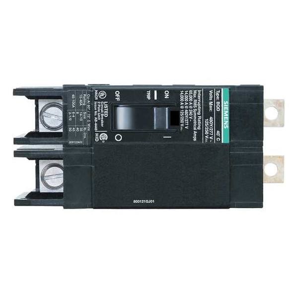 Siemens Miniature Circuit Breaker, BQD Series, 30A, 2 Pole, 480V AC, 14kA at 480V AC BQD230