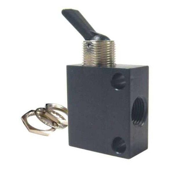 Pneumadyne Manual Air Control Valve,Toggle,Aluminum C040103
