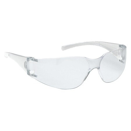 Safety Glasses, Clear Polycarbonate Lens, Scratch-Resistant, 12PK