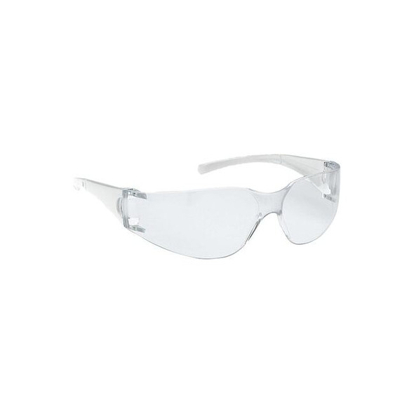 Safety Glasses, Clear Polycarbonate Lens, Scratch-Resistant, 12PK