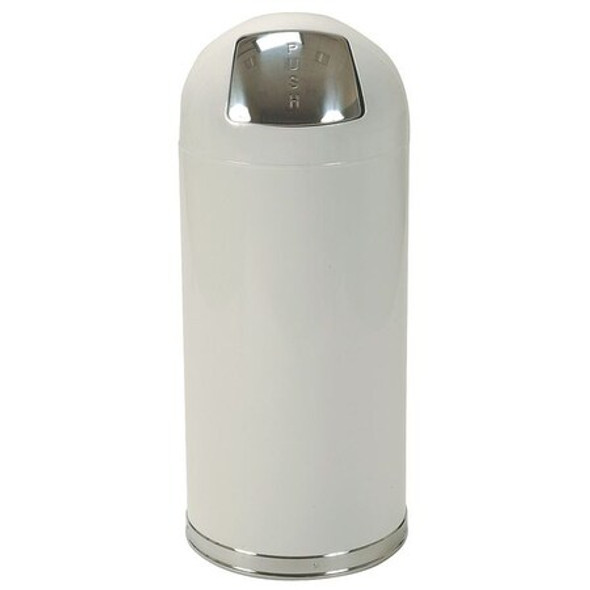 Manufacturer Varies Trash Can,Round,15 gal.,White 4PGG1
