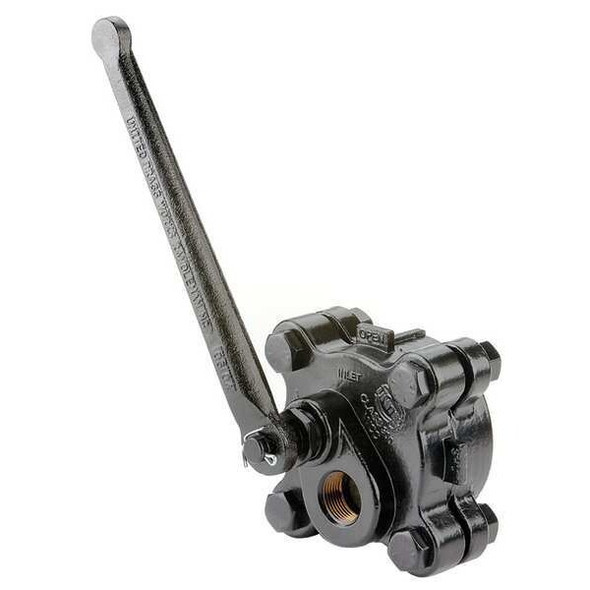 United Brass Works Gate Valve,1-1/2 In.,FNPT,Carbon Steel 296966