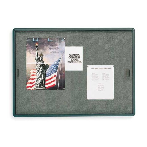 Quartet Enclosed Fabric Bulletin Board 36" x 48", 2 Door 2364S