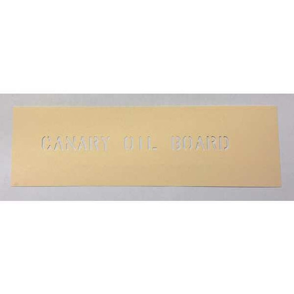 Marsh Oil Stencil Board, Paper, Yellow, 20"L, PK653 OBC15-7X20-50