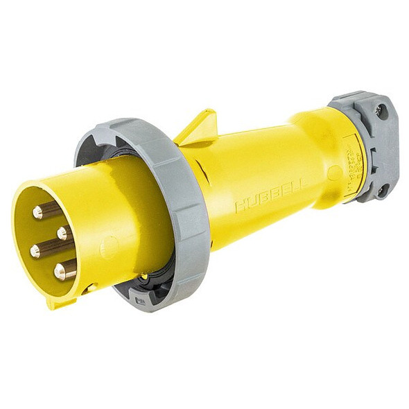 Hubbell Wiring Device-Kellems Pin and Sleeve Plug,100 A,Yellow,4Pl M4100P12 Hubbell Wiring Device-Kellems Pin and Sleeve Plug,100 A,Yellow,4Pl M4100P12