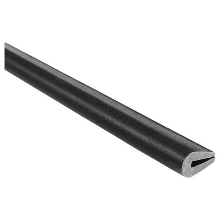 Trim-Lok Rubber Edge Trim,100ft L,Black,1/4in W X1011-100
