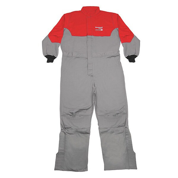 Coverall, 8 cal/sq cm ATPV, 3XL, 31 in Inseam, Cotton/Nylon, Hook-and-Loop
