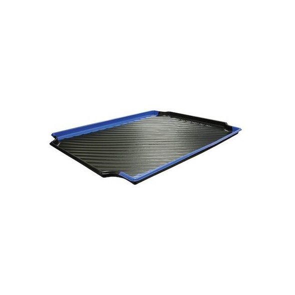 Structural Plastics Containment Tray,Black w/Blue Stripe CTB300124