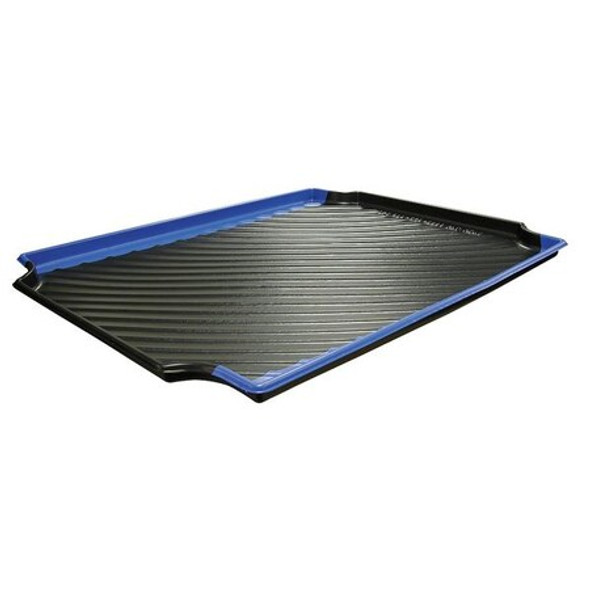 Structural Plastics Containment Tray,Black w/Blue Stripe CTB300124