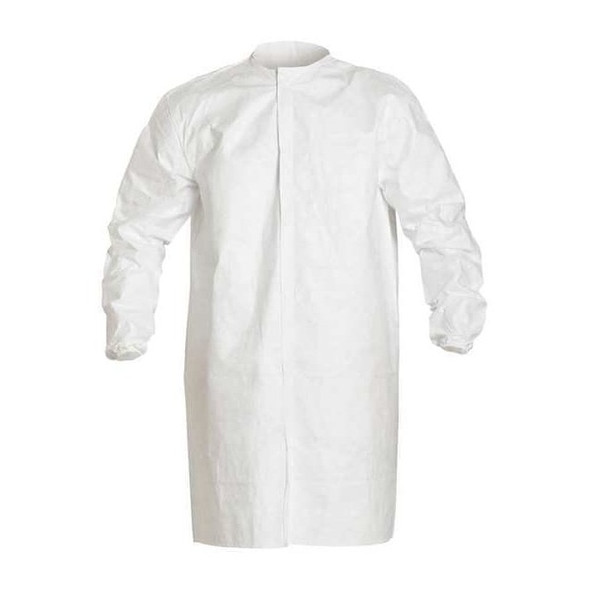 Disposable Lab Frock, Tyvek(R) IsoClean(R), Bound, Knee Length, White, 30 PK