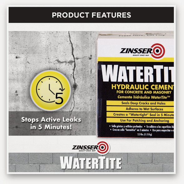 Zinsser WaterTite 2.5 Lb. Box Hydraulic Cement 5074 779707