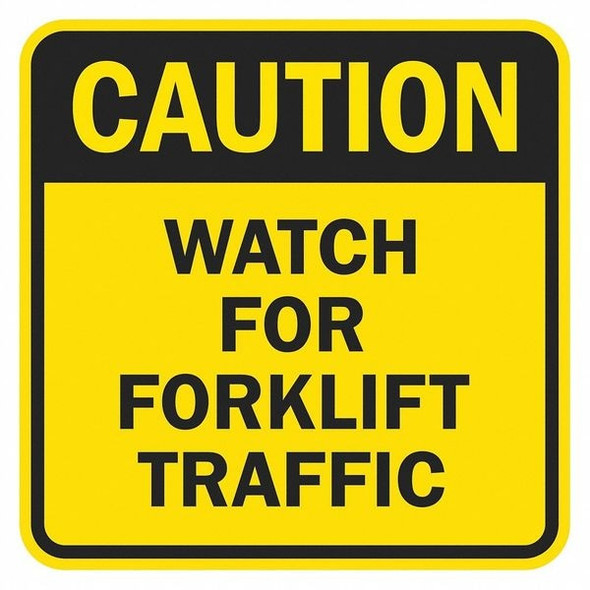 Warning Sign, 18 in H, 18 in W, Aluminum, Square, English, T1-1378-DG_18x18