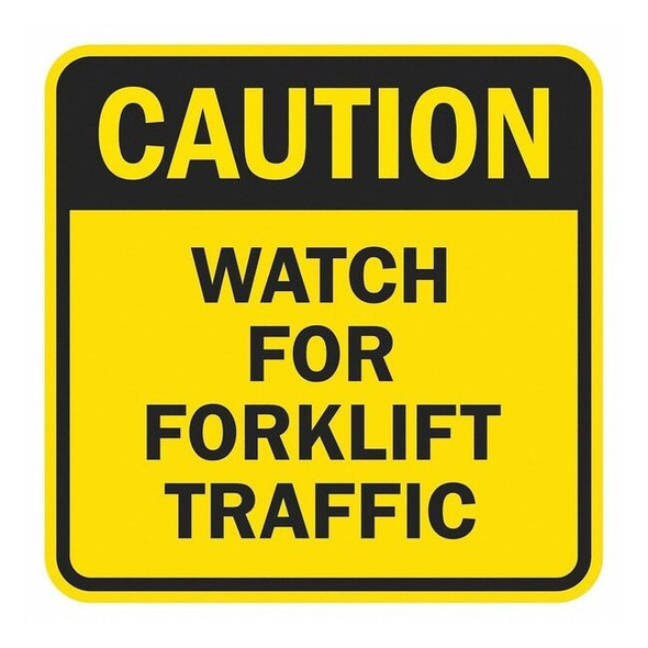 Warning Sign, 18 in H, 18 in W, Aluminum, Square, English, T1-1378-DG_18x18