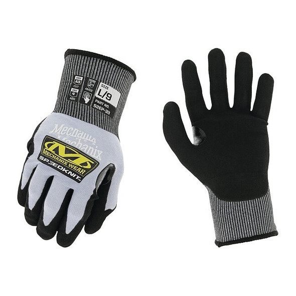 Knit Gloves, Cut Level A3 ,Nitrile ,Sandy ,L ( 9 ) 1 PR
