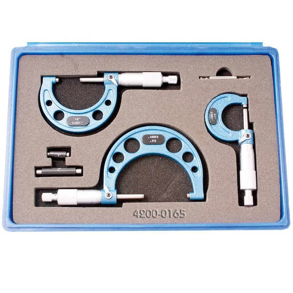 Hhip 0-3" 3 Piece C-Type Micrometer Set 4200-0165