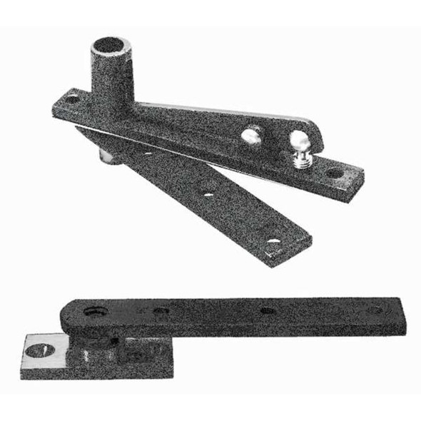 Pivot Hinge, Brass, Full Mortise Mounting, 1 in Leaf W x Satin Chrome  128-3/4 626