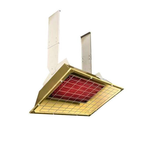 Infrared Overhead Electric Heater, 1, 3 Phase, Aluminum, 208V AC