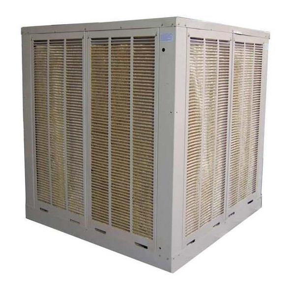 Ducted Evaporative Cooler, 14,000 to 21,000 cfm, 10,000 sq ft, 33 gal, Belt