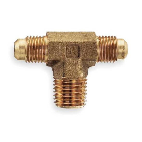 Parker Tee,Brass,Flared3/8",3/8",MNPT1/4",PK10 145F-6-4