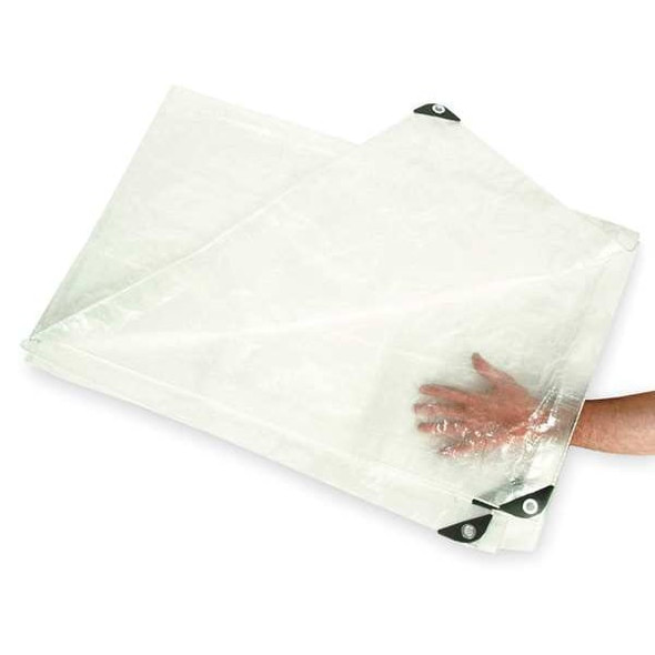 Standard Duty Tarp, 19 ft x 19 ft 6 in, 5.1 Mil, Transparent, Polyethylene