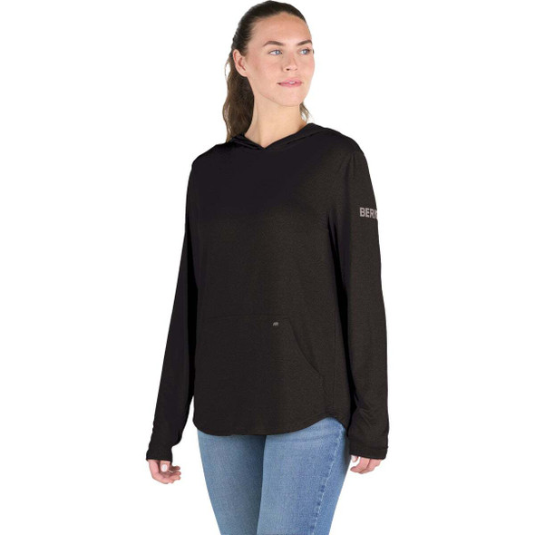 Berne Women's Medium Black Midweight UPF Quarter-Zip Shirt WSH14BKR400