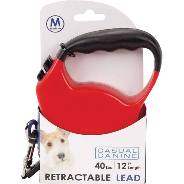 Boss Pet Casual Canine 12 Ft. Blue Medium Belted Retractable Lead