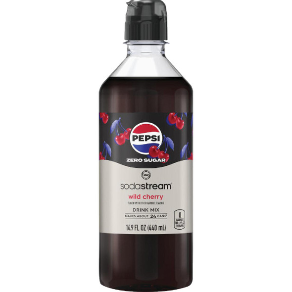 SodaStream 14.9 Oz. Pepsi Wild Cherry Zero Sugar Drink Mix 1925639010