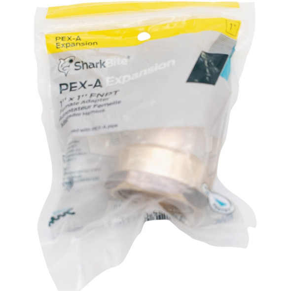 SharkBite PEX-A Brass 1 In. x 1 In. FNPT Adapter UAB094LFA 431757