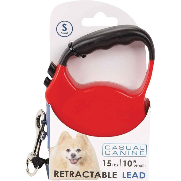 Boss Pet Casual Canine 10 Ft. Red Small Belted Retractable Lead 11610 10 83 719475