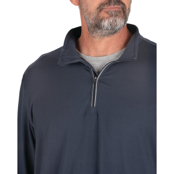 Berne Men's 2XL Navy Midweight UPF Quarter-Zip Shirt Berne Men's 2XL Navy Midweight UPF Quarter-Zip Shirt
