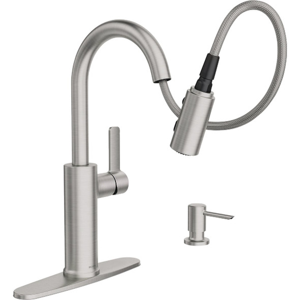 Moen Durani Pulldown Spot Resist Stainless Kitchen Faucet 87070SRS 419978