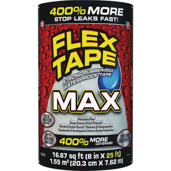 Flex Tape MAX 8 In. x 25 Ft. Duct Tape TFSMAXBLK08