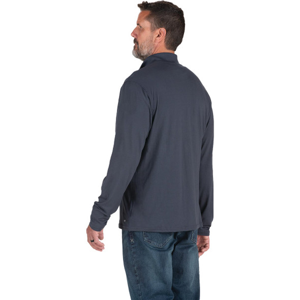 Berne Men's Medium Navy Midweight UPF Quarter-Zip Shirt Berne Men's Medium Navy Midweight UPF Quarter-Zip Shirt