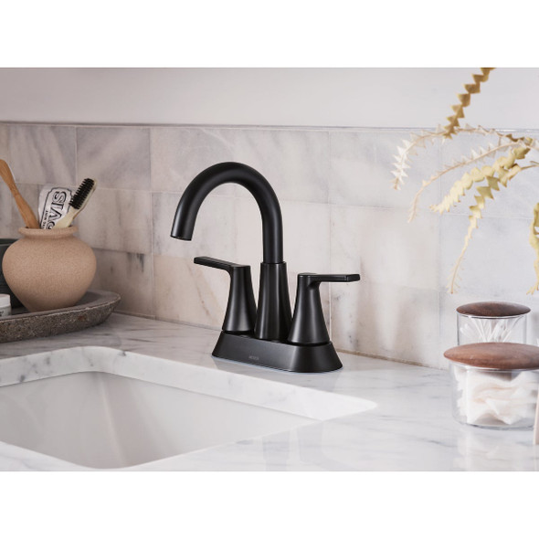 Moen Mikah 2-Handle High Arc Bathroom Faucet, Matte Black 84311BL 484127