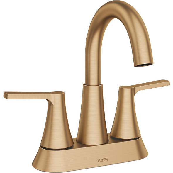 Moen Mikah 2-Handle High Arc Bathroom Faucet, Bronzed Gold 84311BZG
