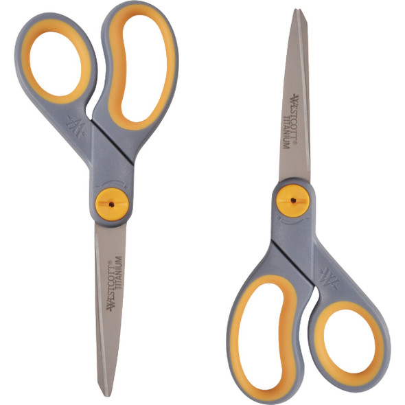 Westcott 8 In. Straight Titanium Bonded Scissors (2-Pack) 13901-035
