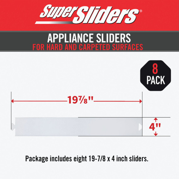 Super Sliders 19-7-8 In. x 4 In. Appliance Movers (8-Pack) 4260624SL 238162
