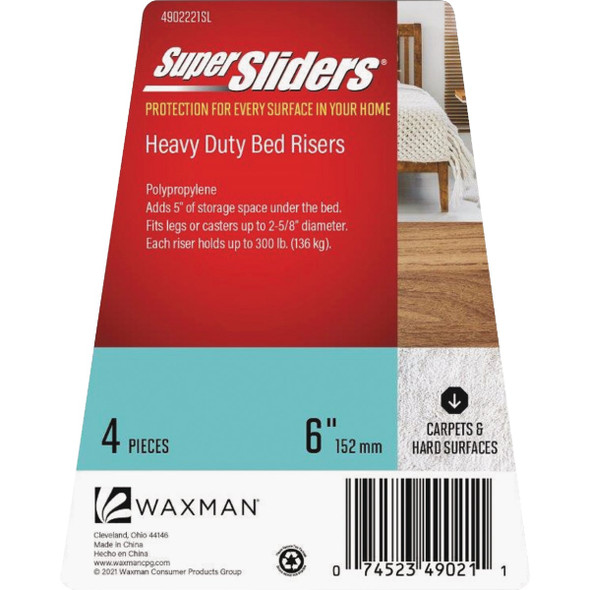 Super Sliders 6 In. Bed Risers (4-Pack) 4902221SL 218546