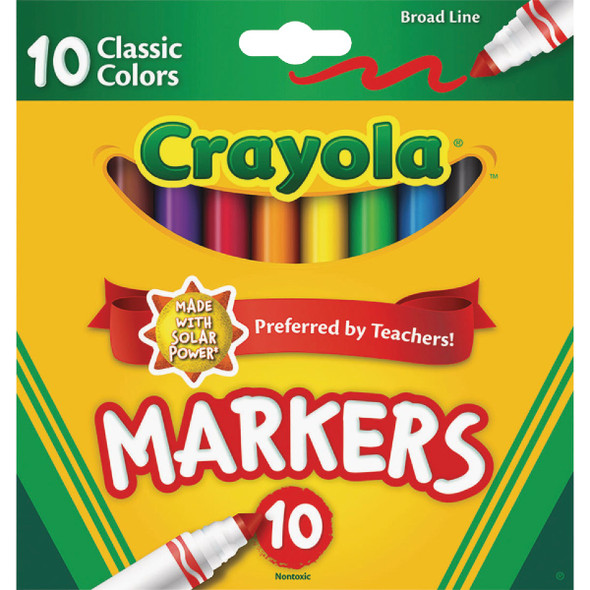 Crayola Assorted Color Broad Line Classic Markers (10-Count) 58-7722