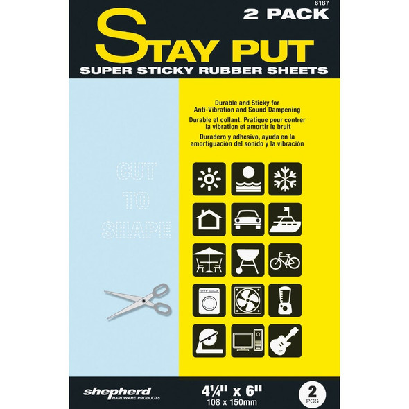 Shepherd Hardware 2pk Self Ad Rubbr Sheets 6187 232553