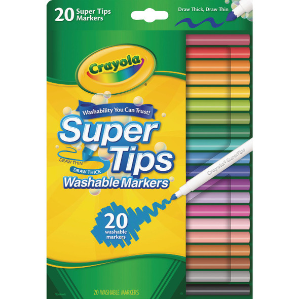 Crayola Assorted Color Super Tips Washable Markers (20-Count)