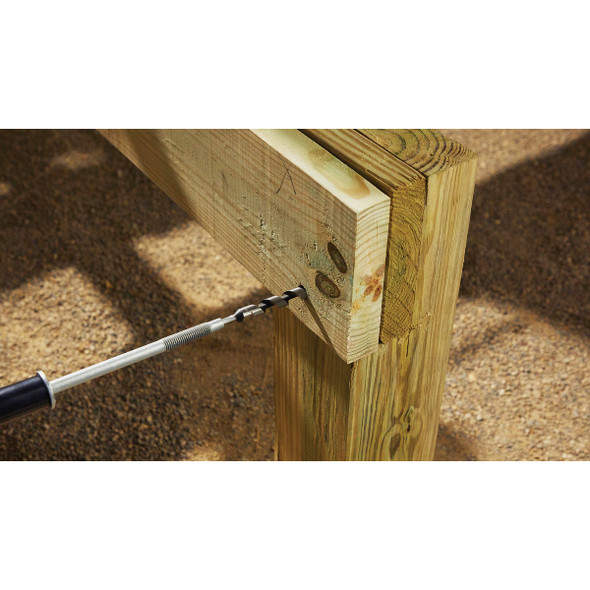 GRK AugerBolt 1-2 In. x 7 In. Galvanized Hex Through Bolt (10-Count) 81271 231121