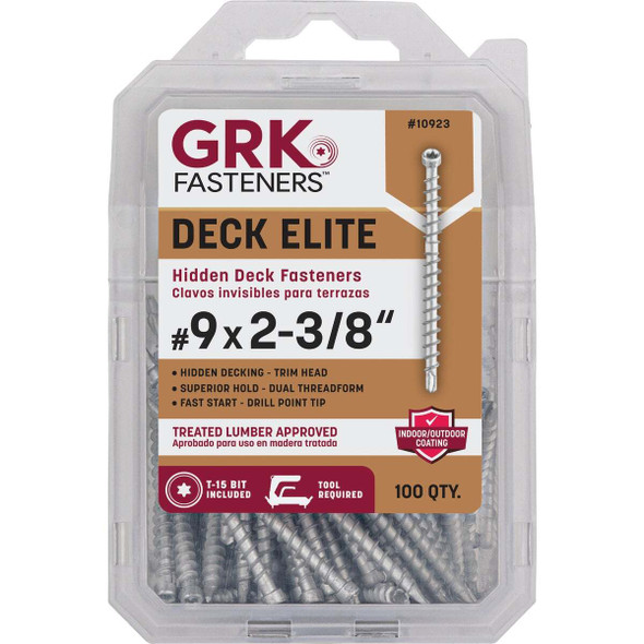 Deck Elite 100ct 9x2-3/8" Dck Screw 10923