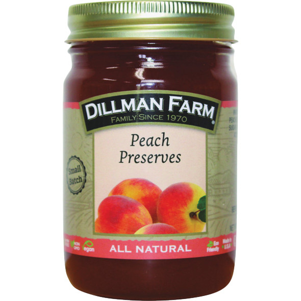 Dillman Farm Peach Preserves 205 Pack of 6