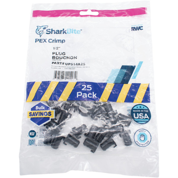 SharkBite PEX-B 1/2 In. Poly Alloy Barb Plug (25-Pack)